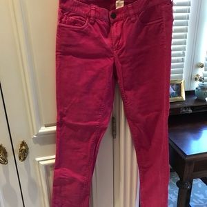 J Crew pink corduroys